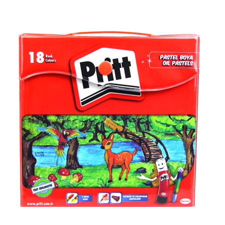 Pritt 18 Renk Çantalı Pastel Boya