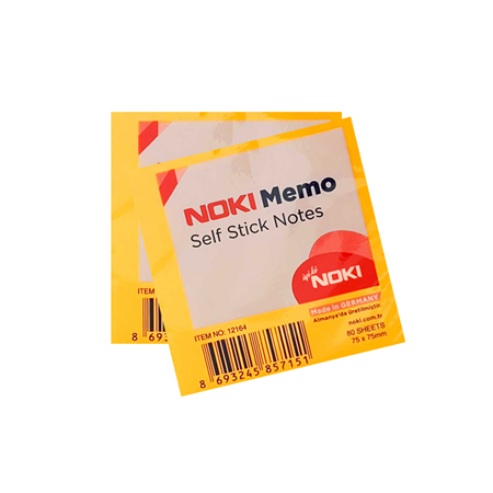 Noki 80 yaprak 75x75  Turuncu Yapışkanlı Not Kağıtları