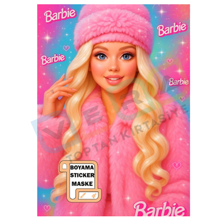 Barbie Stickerlı , Maske Çıkartmalı Boyama Kitabı