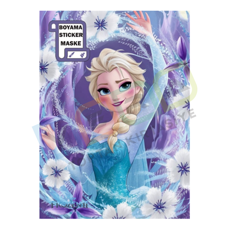 Frozen Stickerlı , Maske Çıkartmalı Boyama Kitabı