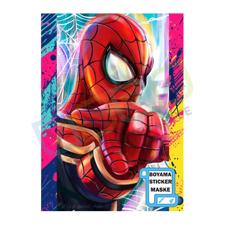 Spiderman Stickerlı , Maske Çıkartmalı Boyama Kitabı