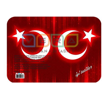 Türk Bayraklı Hazır Karne Kabı 20 li Paket