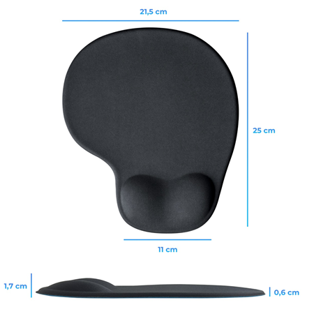 Oval Kaydırmaz Taban Bilek Destekli Pro Mouse Pad