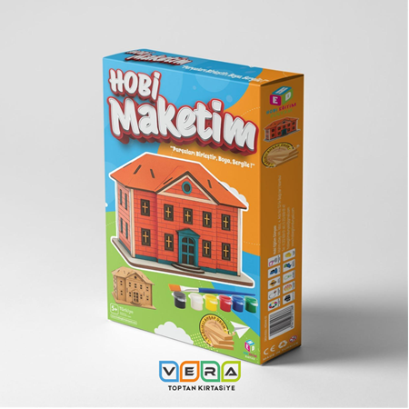 Ahşap Su Bina Boyama Seti