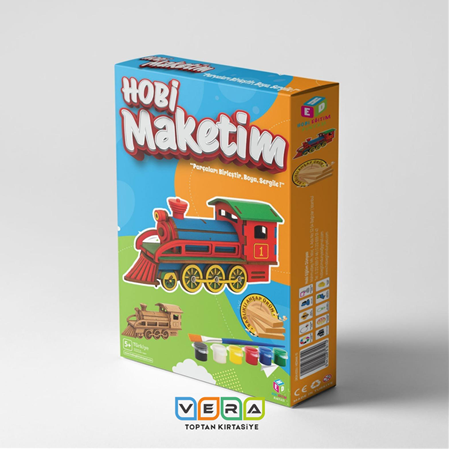 Ahşap Tren Boyama Seti