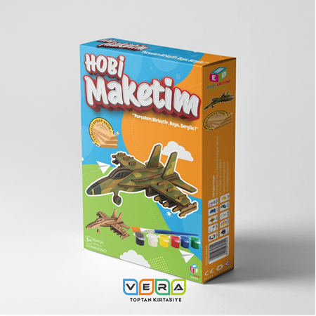 Ahşap Maket Uçak Boyama Seti
