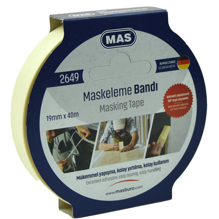 Mas 2649 Maskeleme Bandı Kağıt Bant 19x40