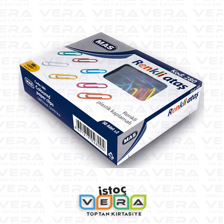 MAS 28MM PVC Kaplı Renkli Ataş