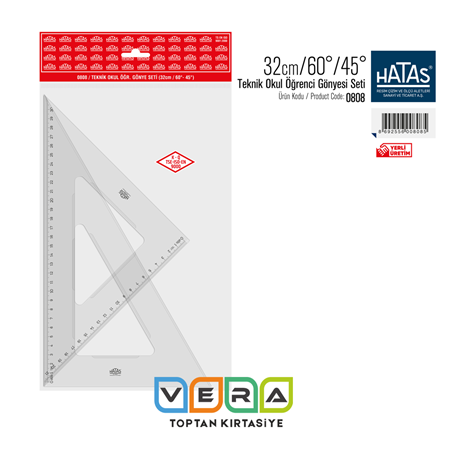 Hatas 60-45 32cm Gönye Seti 10 lu