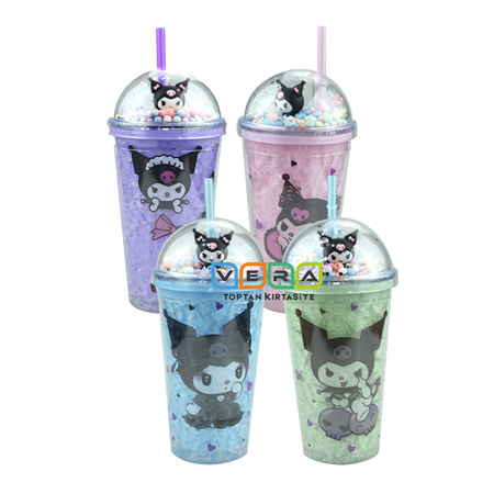 Kuromi Pipetli Lüks Bardak Matara