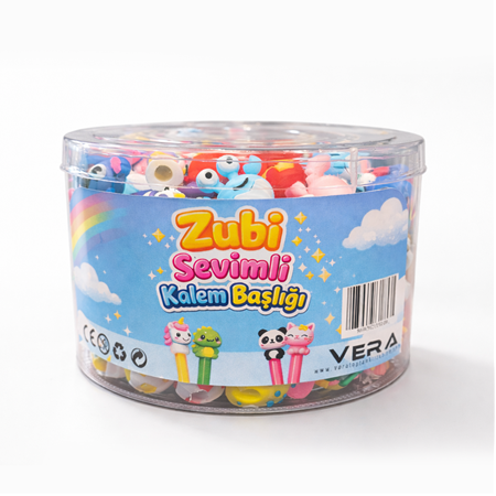 Sevimli Karakterli Bol Çeşit Kalem Başlığı 200'lü Paket