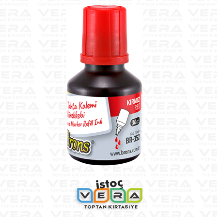 BRONS 30 CC Kırmızı Tahta Kalem Mürekkebi