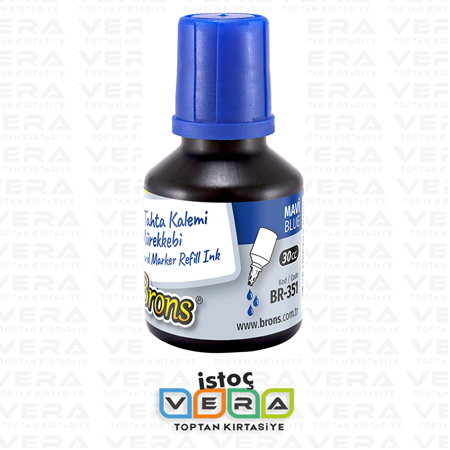 BRONS 30 CC Mavi Tahta Kalem Mürekkebi