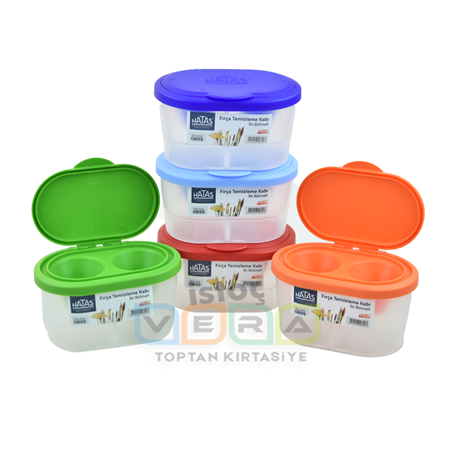 HATAS FIRÇA TEMİZLEME SU KABI 2 BÖLMELİ PRATİK KAPAK