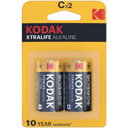 KODAK XTRALİFE 2 ADET ALKALİN ORTA PİL - 10 yıl GARANTİLİ !