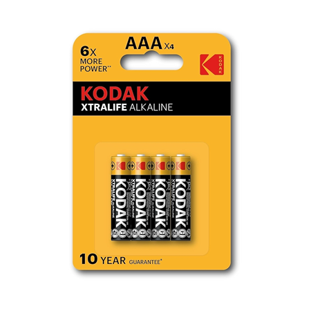 KODAK AAA PİL XTRALIFE 4 LÜ İNCE KARTELA- 10 yıl GARANTİLİ !