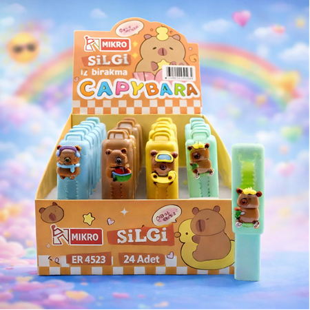 Mikro ER-4523 CAPYBARA Sürgülü Silgi 24 lü stant