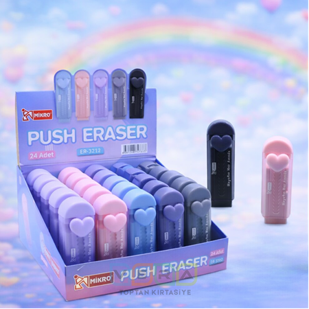 Mikro ER-3212 Sürgülü Silgi 24 lü stant