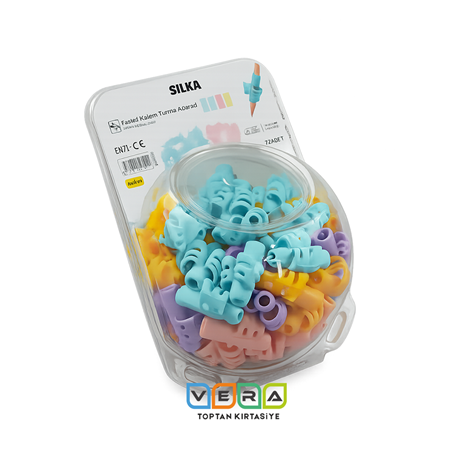 Silka Kalem Tutma Aparatı - Pastel Renk 72 li paket