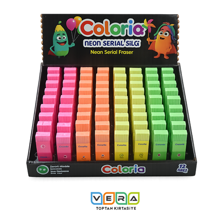 Coloria Neon silgi 72'li display kutu Stant