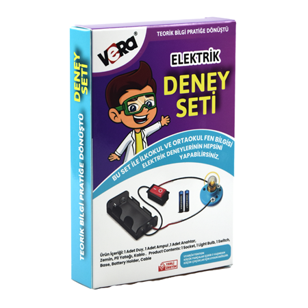 Vera Ahşap Tabla Kutulu Pilli Hazır Elektrik Devre Seti