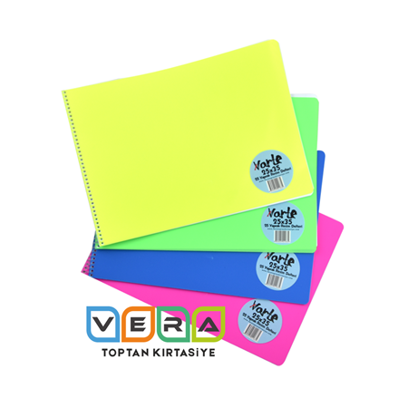 Varte 25x35 25 Yaprak PP Kapak Resim Defteri