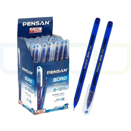 Pensan Büro Tükenmez Kalem 1 mm Mavi 50'li kutu