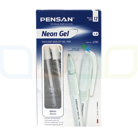 Pensan Neon gel beyaz kalem