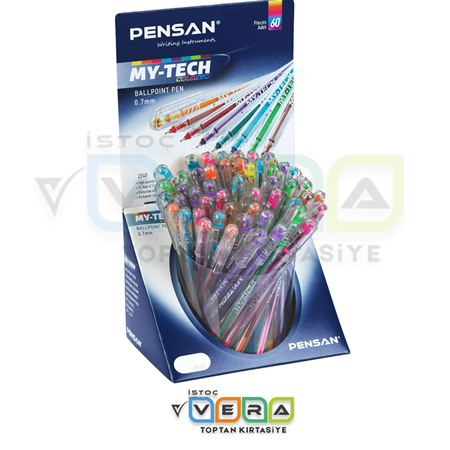PENSAN 0,7 MM MY-TECH TÜKENMEZ KALEM 8 RENK 60 LI