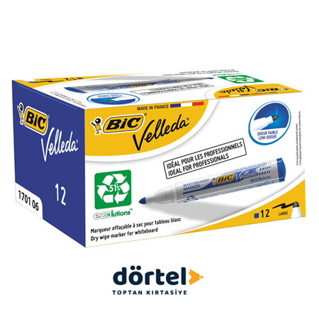 Bic Velleda Beyaz Tahta Klm - Mavi