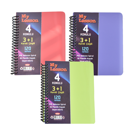 A6 3+1 Ayraçlı Not Defteri