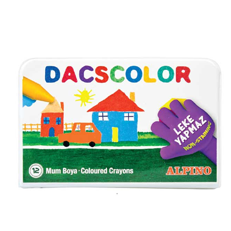 ALPİNO DACS COLOR 12 Lİ çantalı MUM BOYA