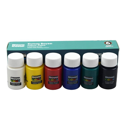 Nova Color 6 Renk 30 CC Kumaş Boyası
