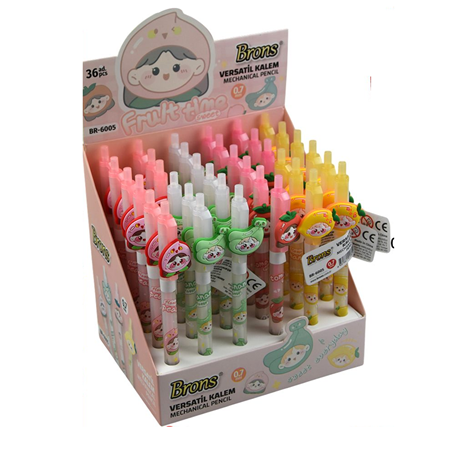 Brons 6005  Sevimli Karakterler Versatil Kalem 36 lı stant