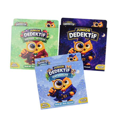 Junior Dedektif - Sebzeler Meyveler Aile Oyunu 3 lü Seri 24 lü Paket