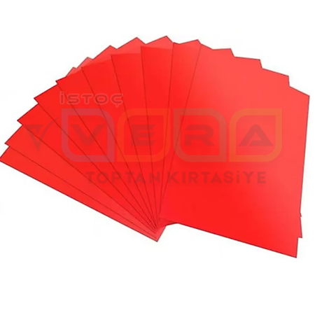 50x70 160 GR 100'lü Hamurundan Boyalı KIRMIZI Fon Kartonu