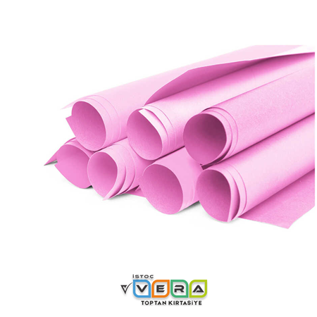 50x70 160 GR 100'lü Hamurundan Boyalı PEMBE FON Kartonu