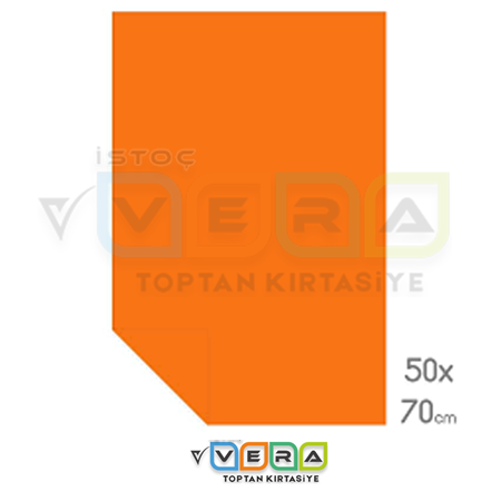 50x70 160 GR 100'lü Hamurundan Boyalı TURUNCU FON Kartonu