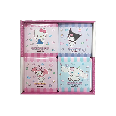 Kuromi Mini Square Journal Günlük Not Defteri 9x9cm 192 Sayfa 100 Gr. 16 Lı Stand